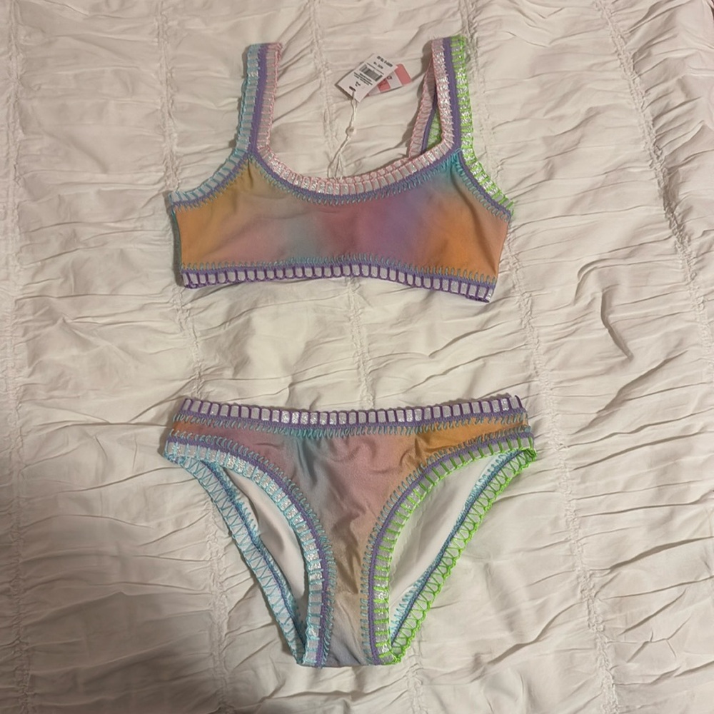 pily q girls bikini top and bottom size 16 with tags never worn!!